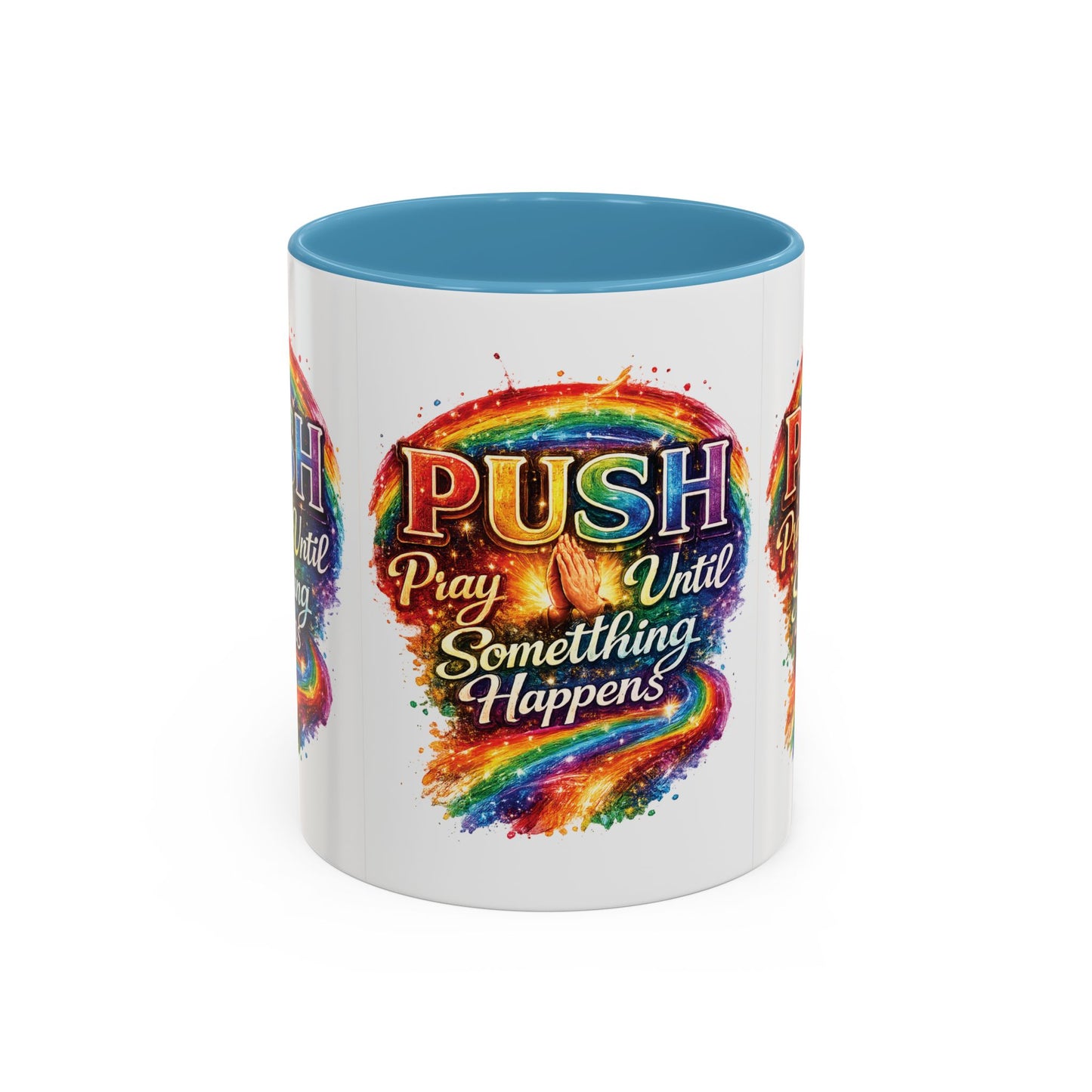 Rainbow Prayer Coffee Mug — Colorful Inspirational Accent Mug (11/15oz)