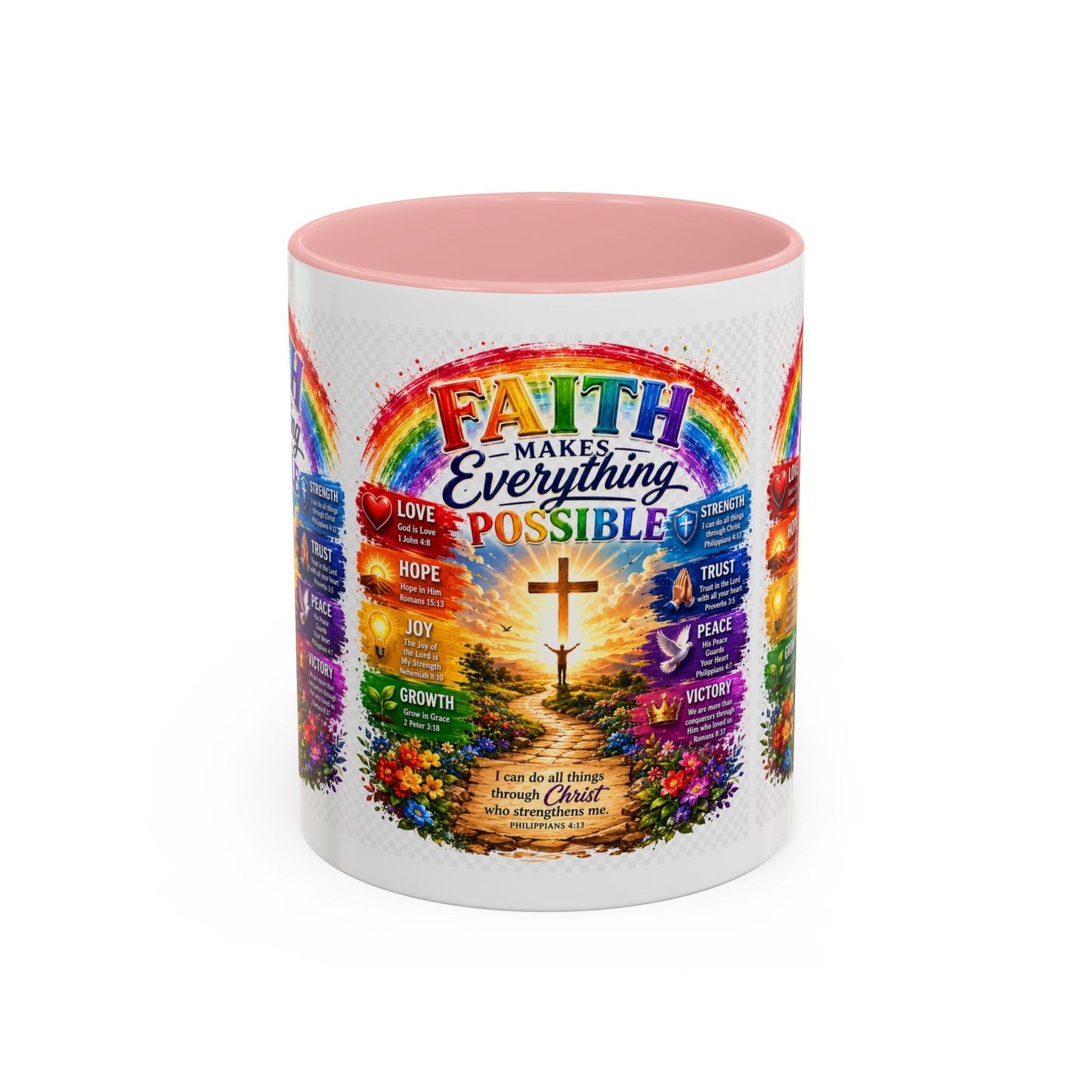 Faith Makes Everything Possible Coffee Mug — Inspirational Christian Accent Mug