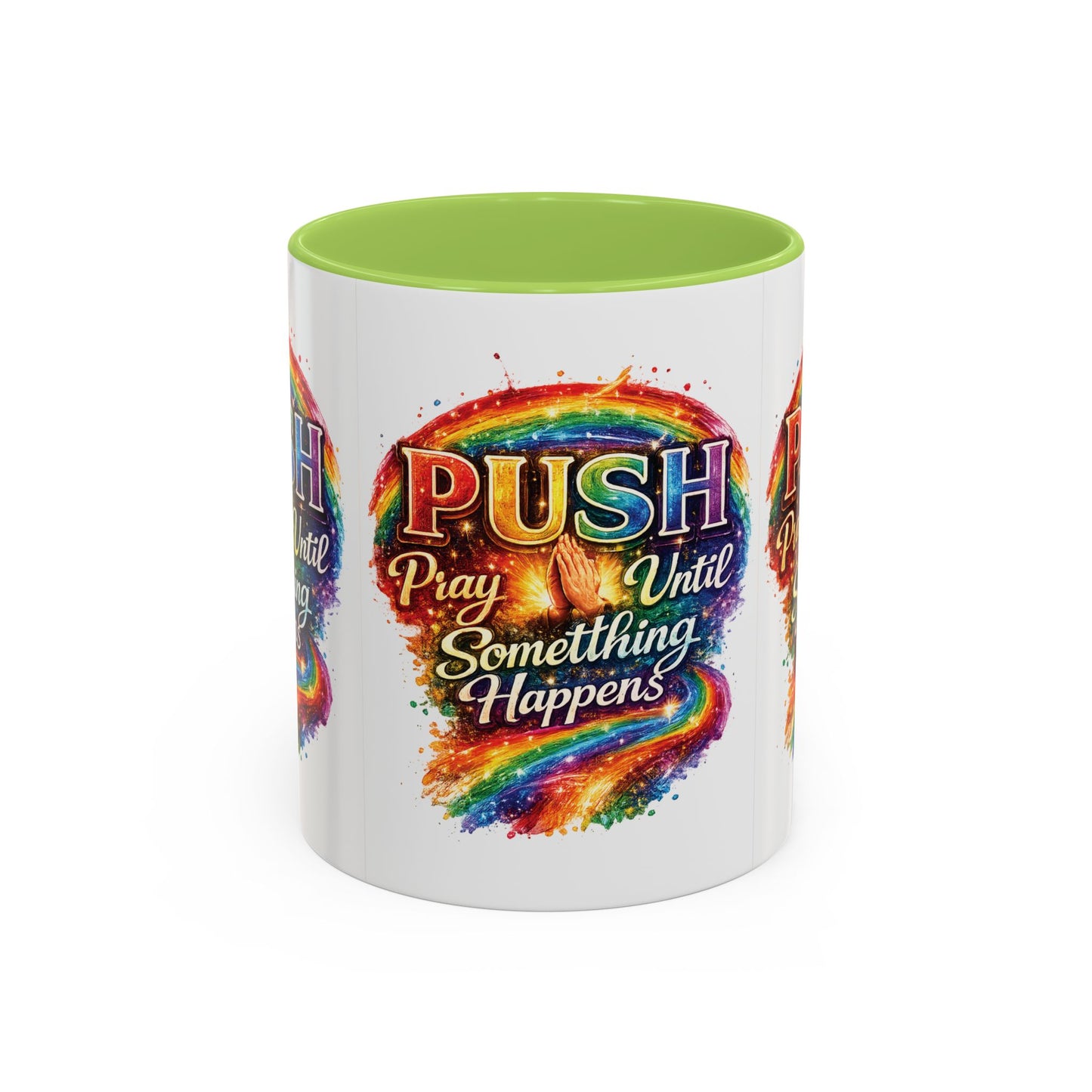 Rainbow Prayer Coffee Mug — Colorful Inspirational Accent Mug (11/15oz)