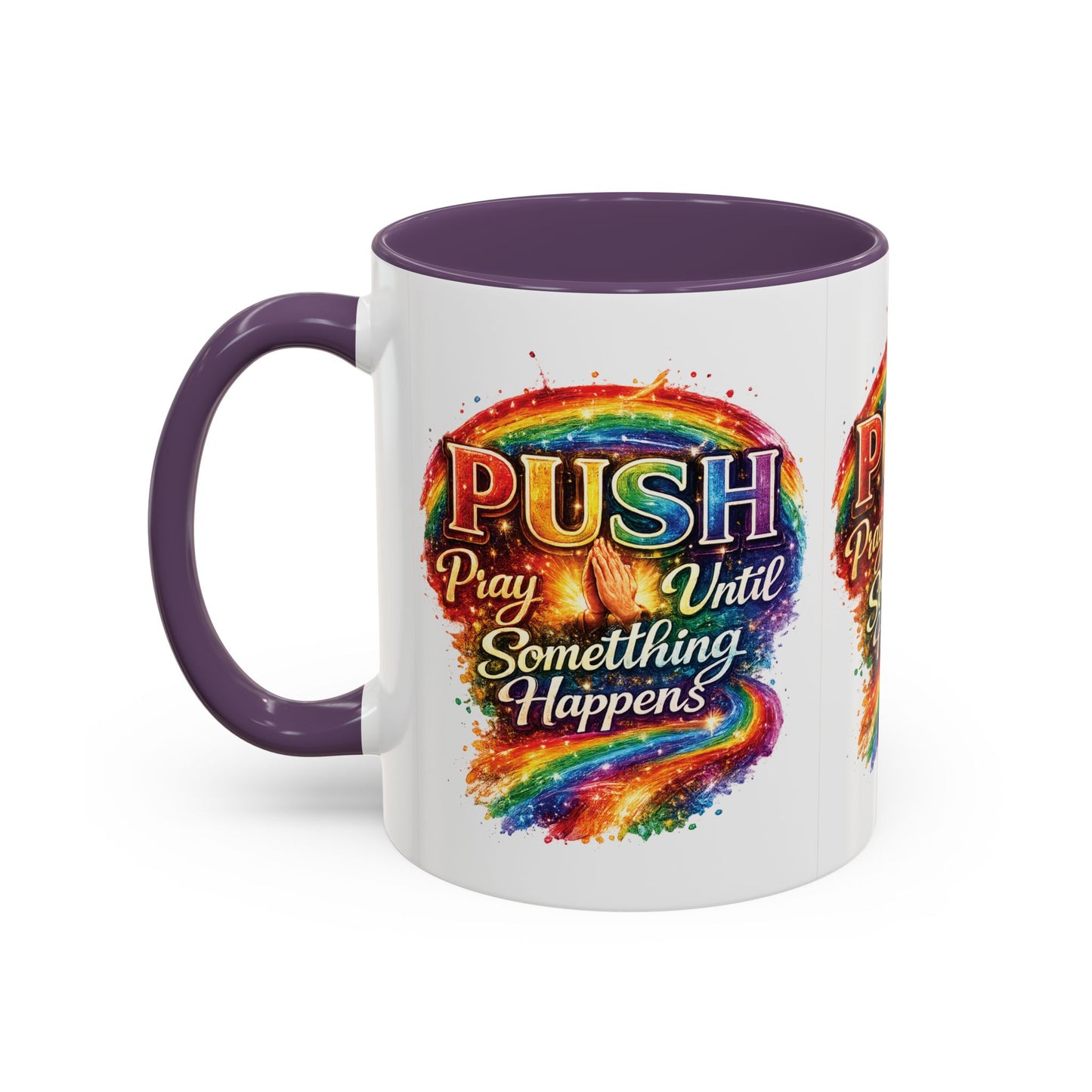 Rainbow Prayer Coffee Mug — Colorful Inspirational Accent Mug (11/15oz)