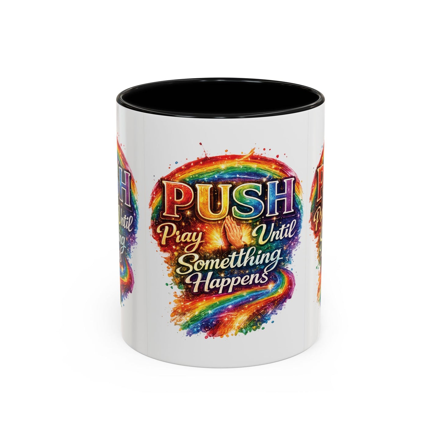 Rainbow Prayer Coffee Mug — Colorful Inspirational Accent Mug (11/15oz)
