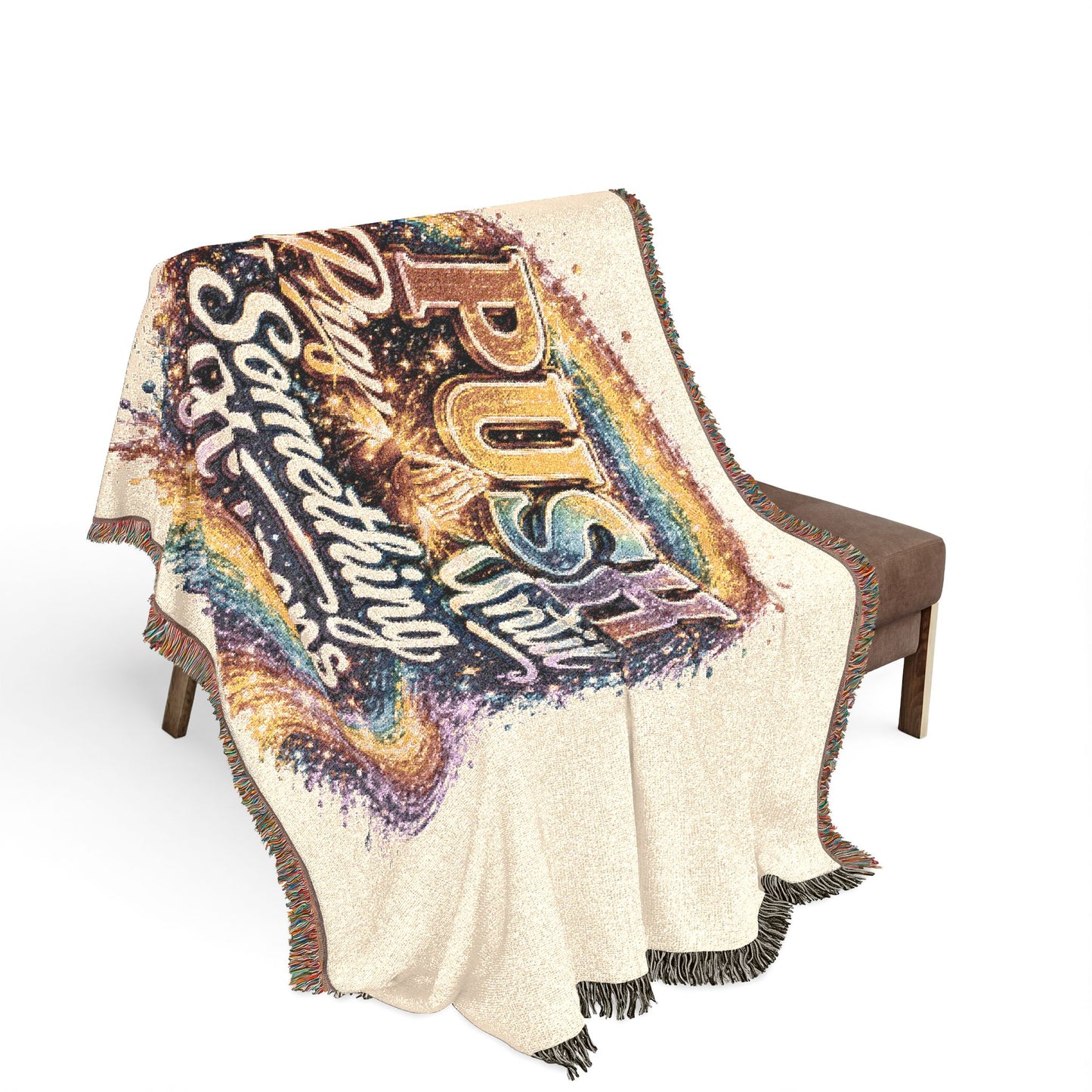 Inspirational Woven Blanket — 'PUSH: Pray Until Something Happens' Throw