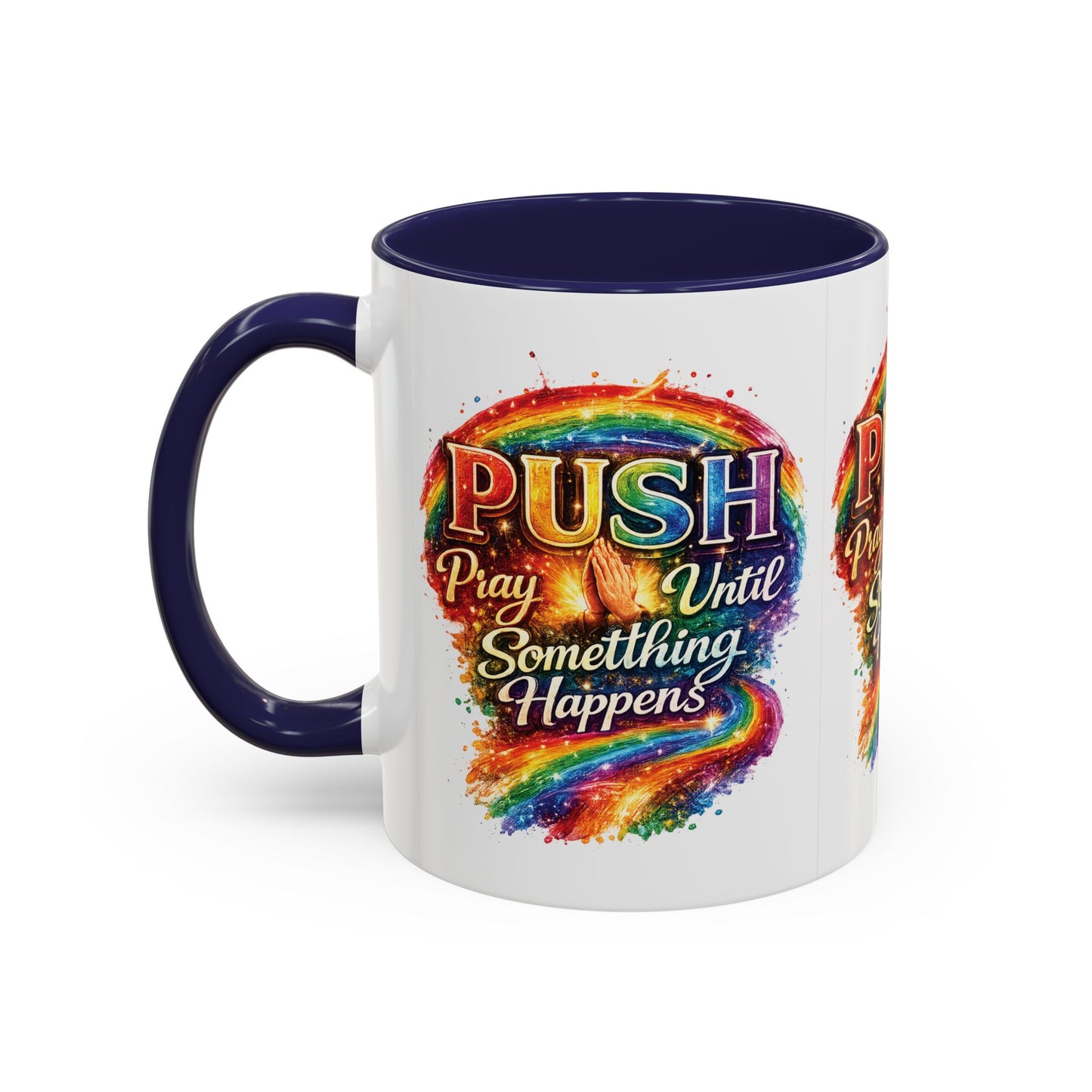 Rainbow Prayer Coffee Mug — Colorful Inspirational Accent Mug (11/15oz)