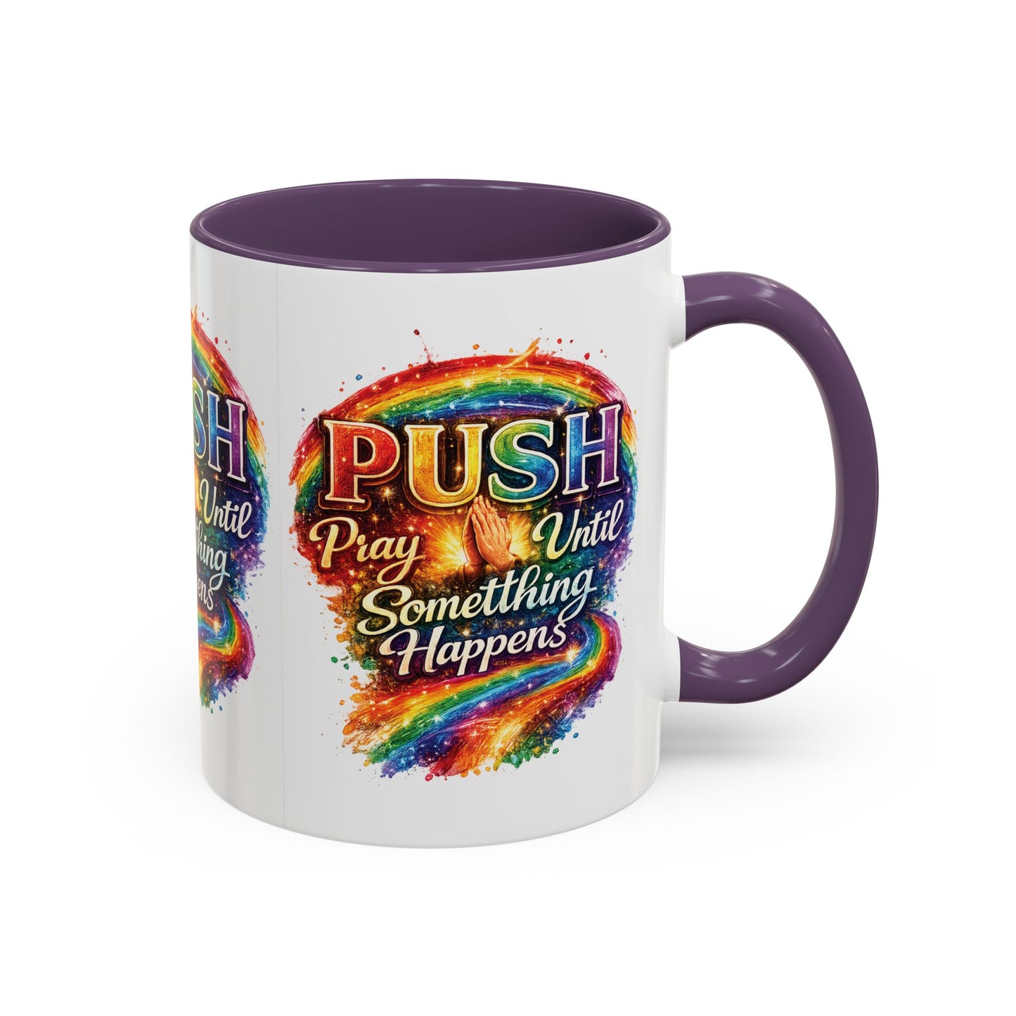 Rainbow Prayer Coffee Mug — Colorful Inspirational Accent Mug (11/15oz)