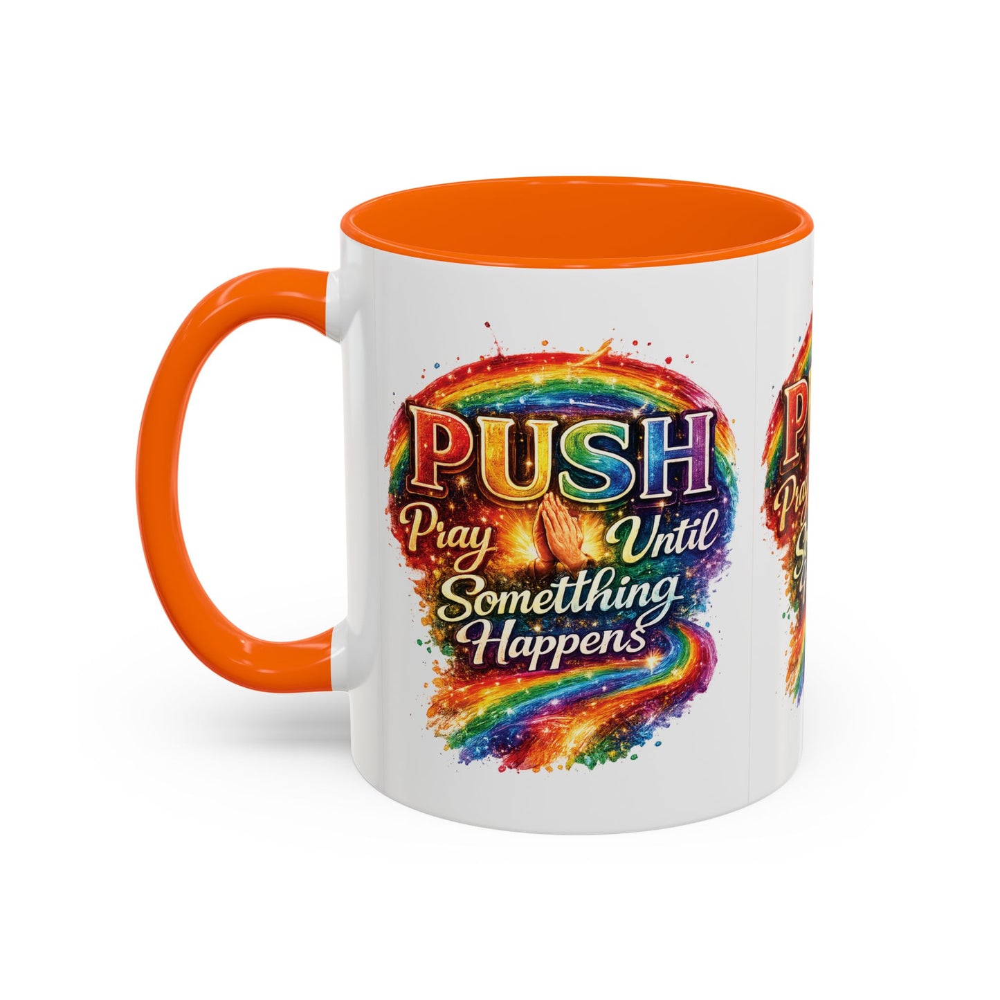 Rainbow Prayer Coffee Mug — Colorful Inspirational Accent Mug (11/15oz)