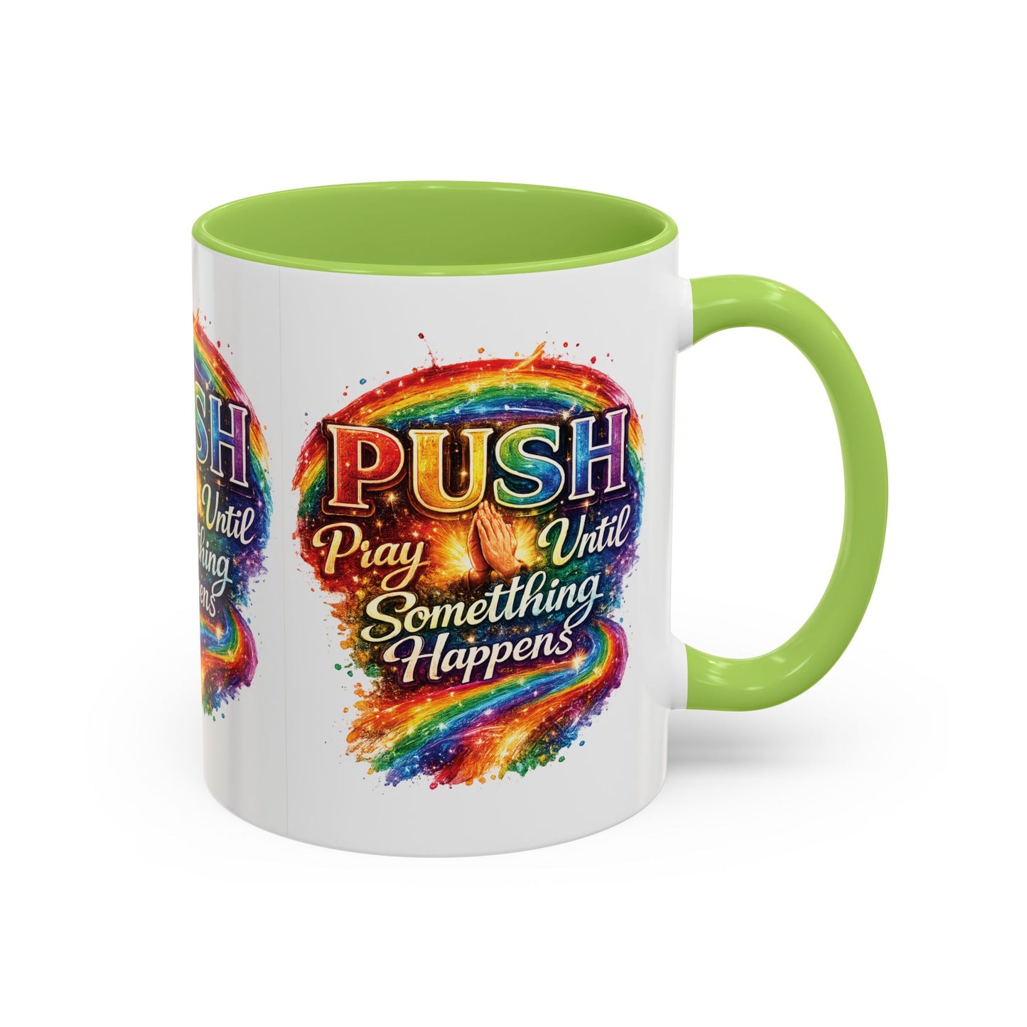 Rainbow Prayer Coffee Mug — Colorful Inspirational Accent Mug (11/15oz)