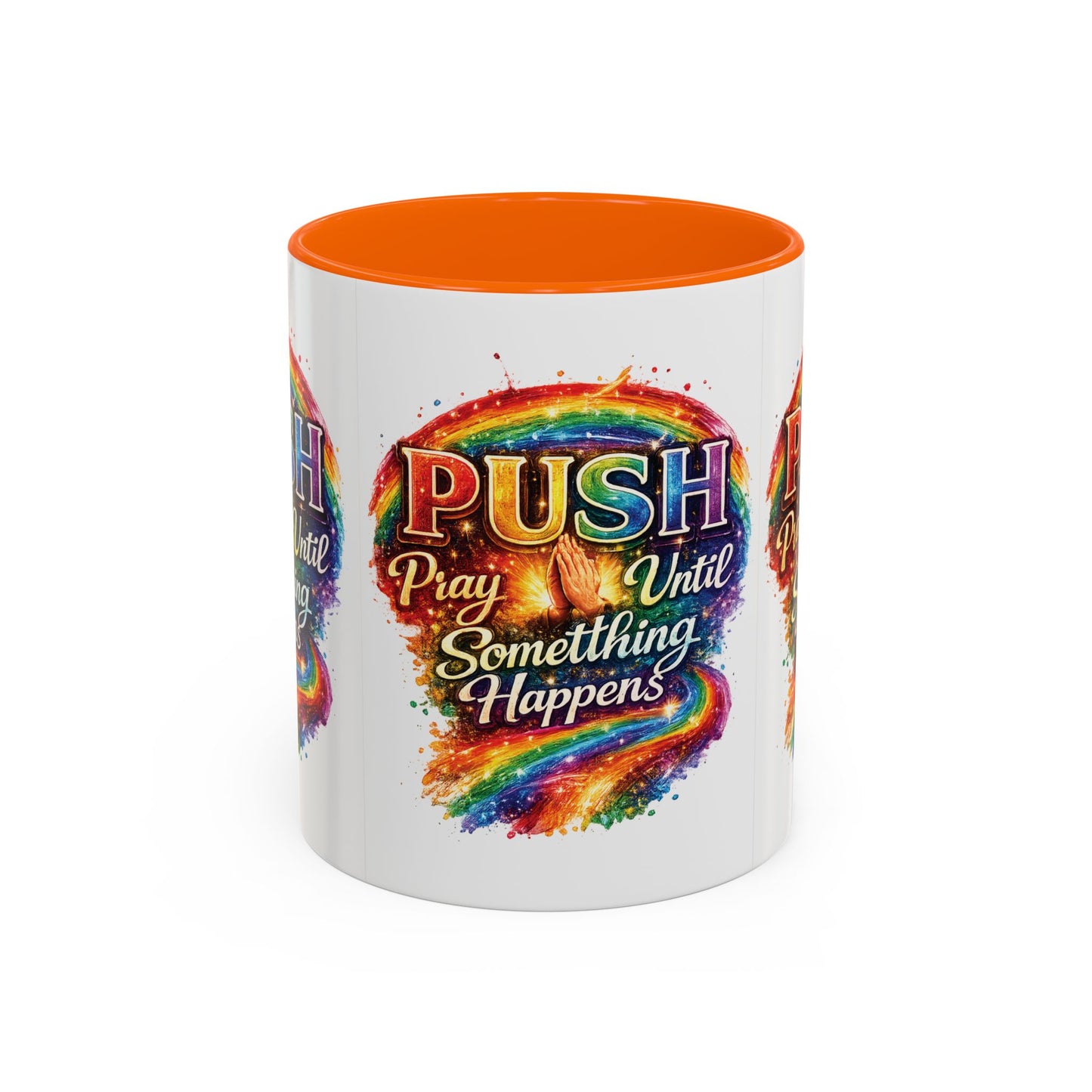 Rainbow Prayer Coffee Mug — Colorful Inspirational Accent Mug (11/15oz)