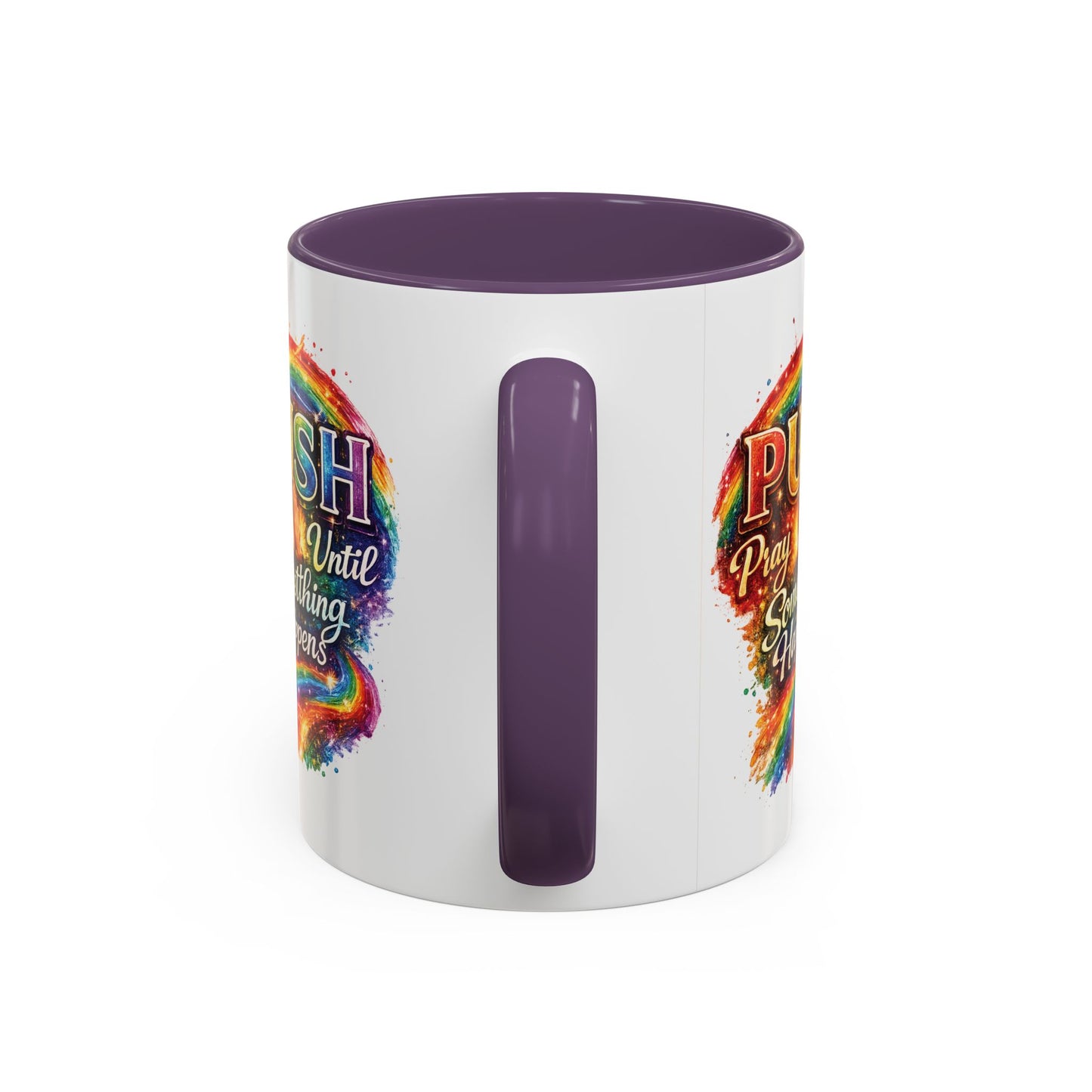 Rainbow Prayer Coffee Mug — Colorful Inspirational Accent Mug (11/15oz)