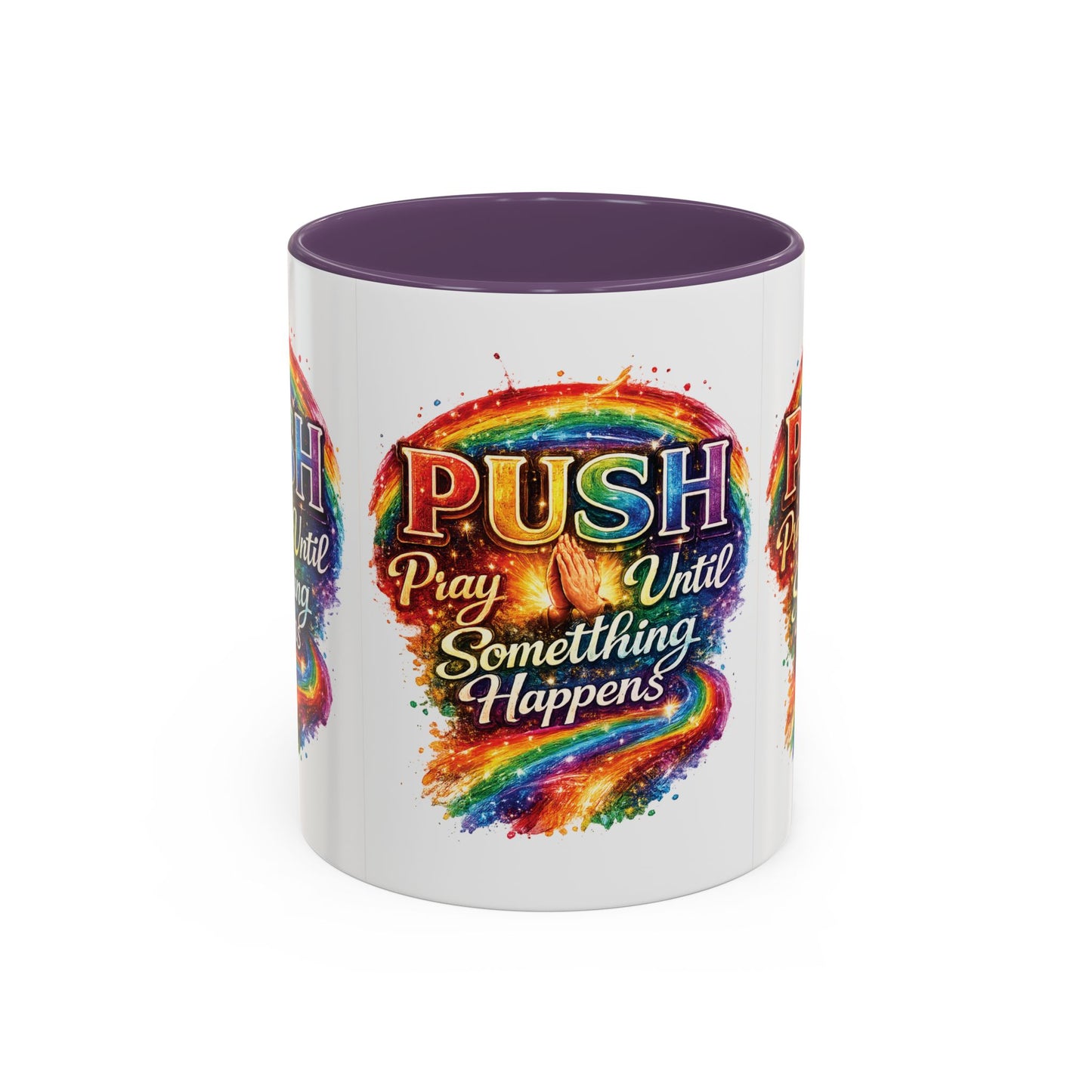 Rainbow Prayer Coffee Mug — Colorful Inspirational Accent Mug (11/15oz)