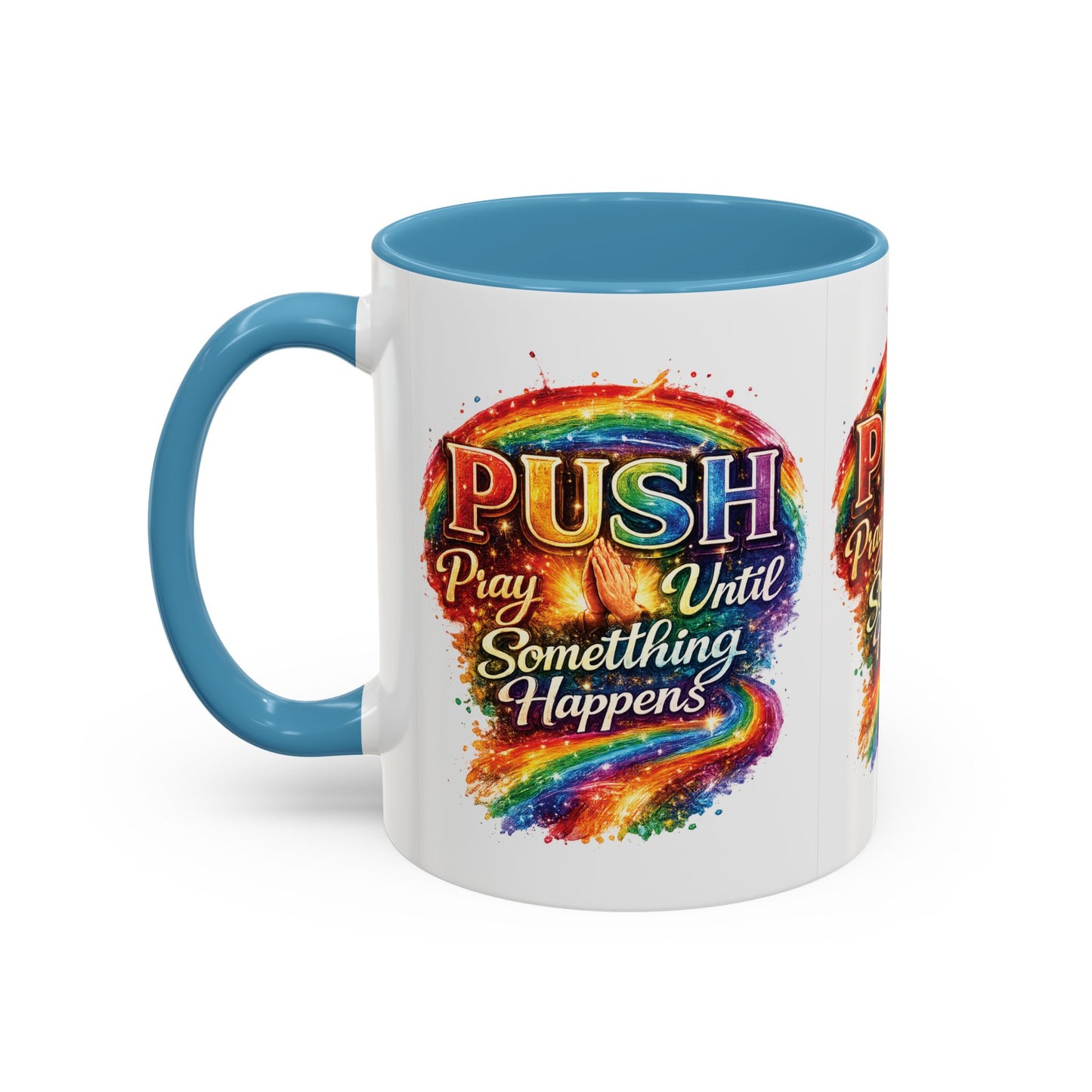 Rainbow Prayer Coffee Mug — Colorful Inspirational Accent Mug (11/15oz)