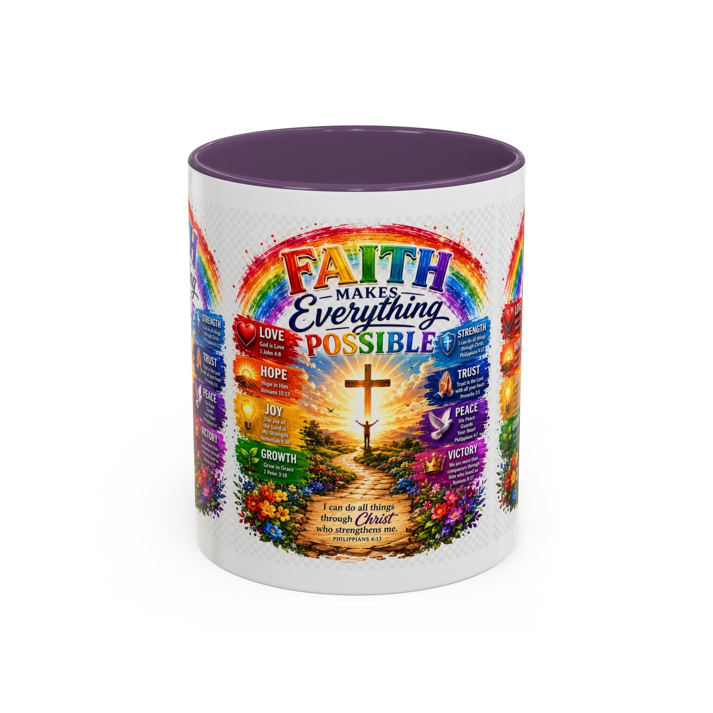 Faith Makes Everything Possible Coffee Mug — Inspirational Christian Accent Mug