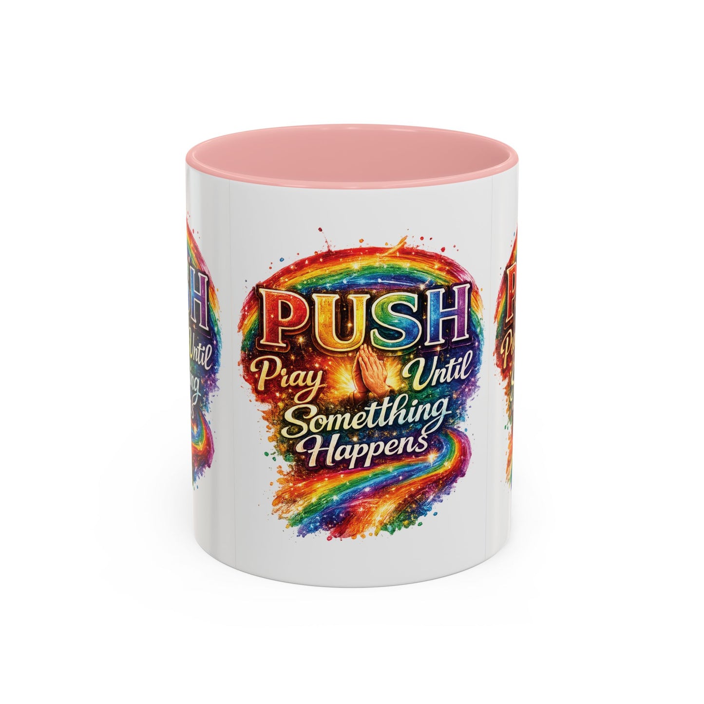 Rainbow Prayer Coffee Mug — Colorful Inspirational Accent Mug (11/15oz)