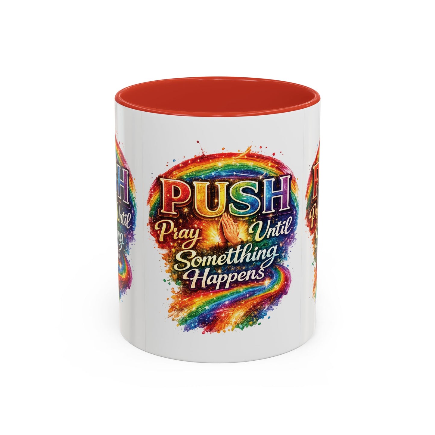 Rainbow Prayer Coffee Mug — Colorful Inspirational Accent Mug (11/15oz)