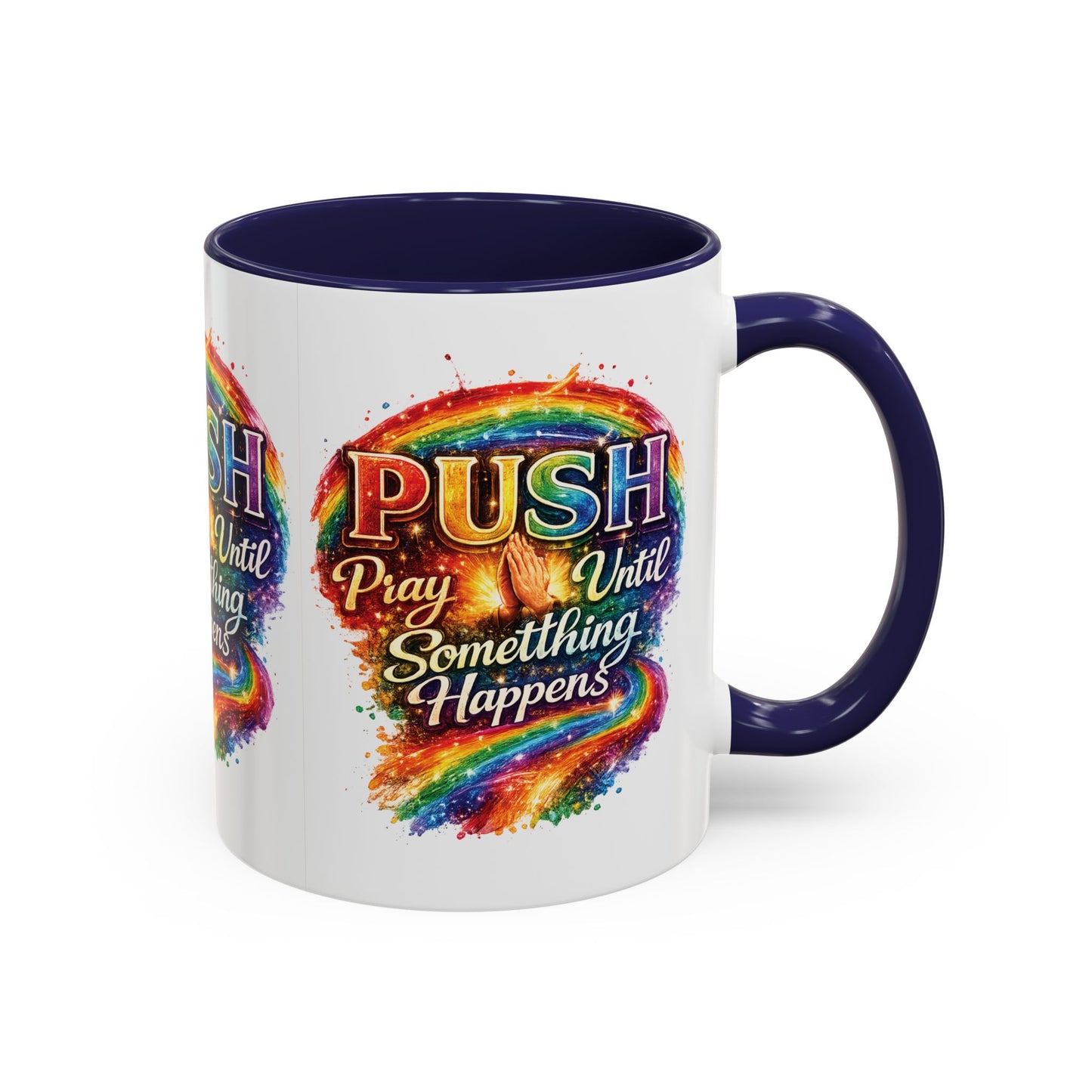 Rainbow Prayer Coffee Mug — Colorful Inspirational Accent Mug (11/15oz)
