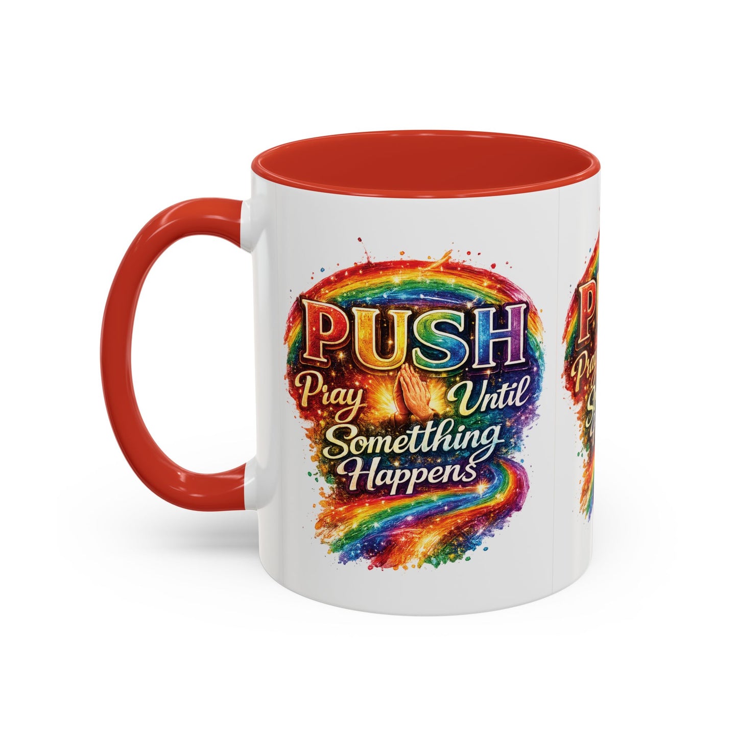 Rainbow Prayer Coffee Mug — Colorful Inspirational Accent Mug (11/15oz)