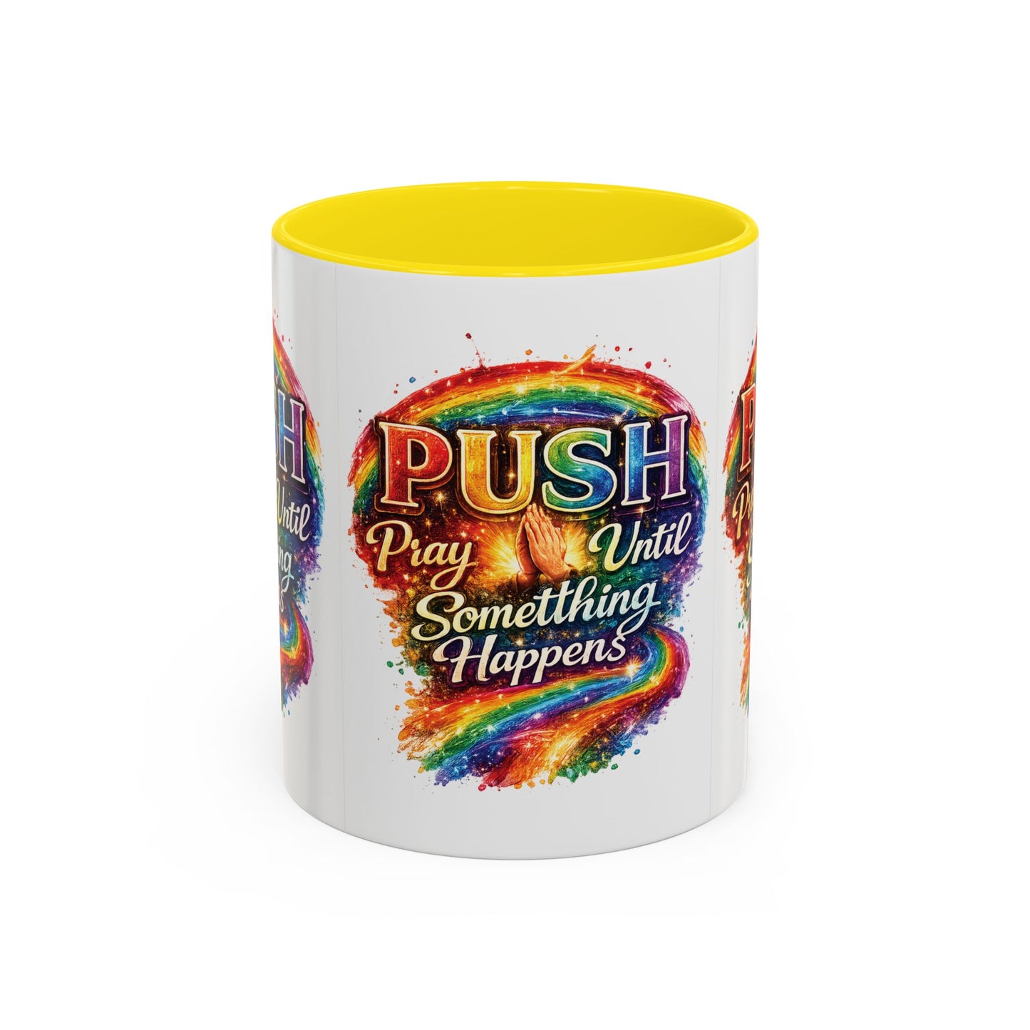 Rainbow Prayer Coffee Mug — Colorful Inspirational Accent Mug (11/15oz)