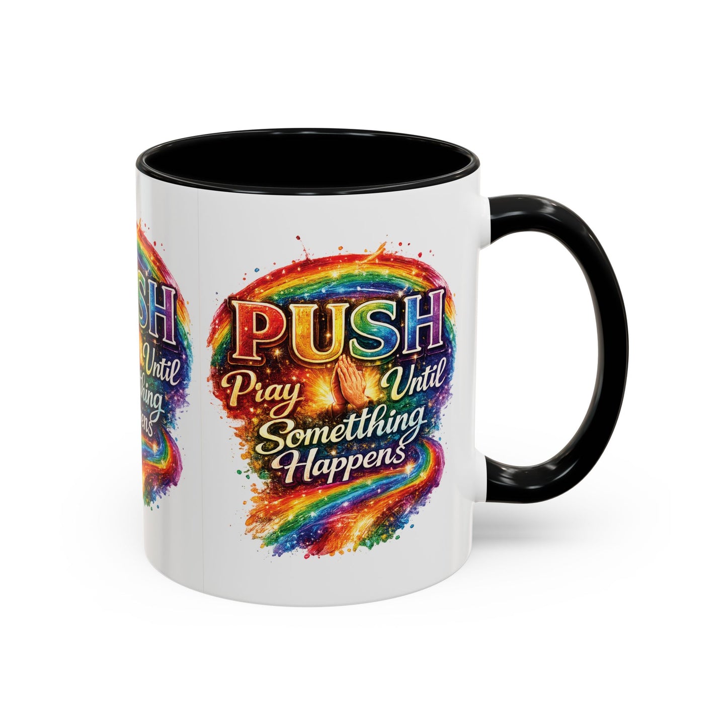 Rainbow Prayer Coffee Mug — Colorful Inspirational Accent Mug (11/15oz)