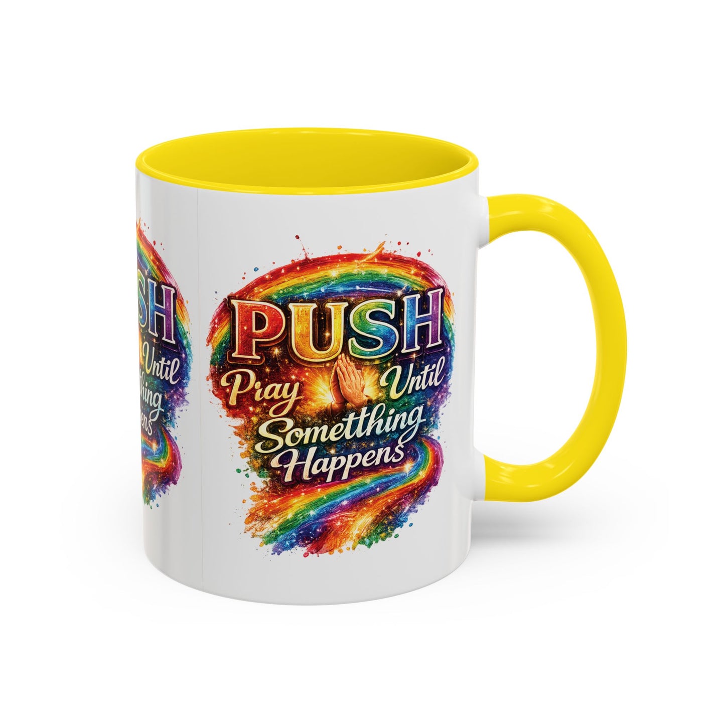 Rainbow Prayer Coffee Mug — Colorful Inspirational Accent Mug (11/15oz)