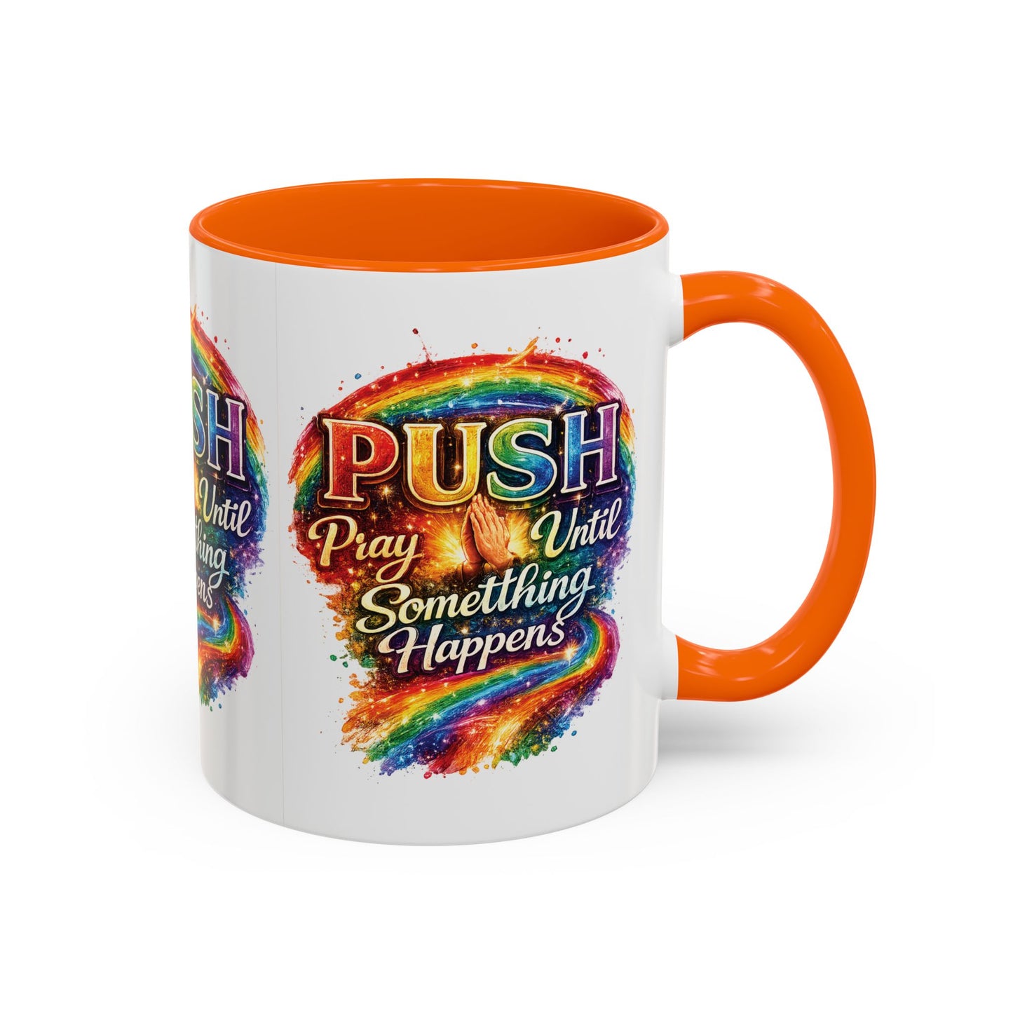 Rainbow Prayer Coffee Mug — Colorful Inspirational Accent Mug (11/15oz)