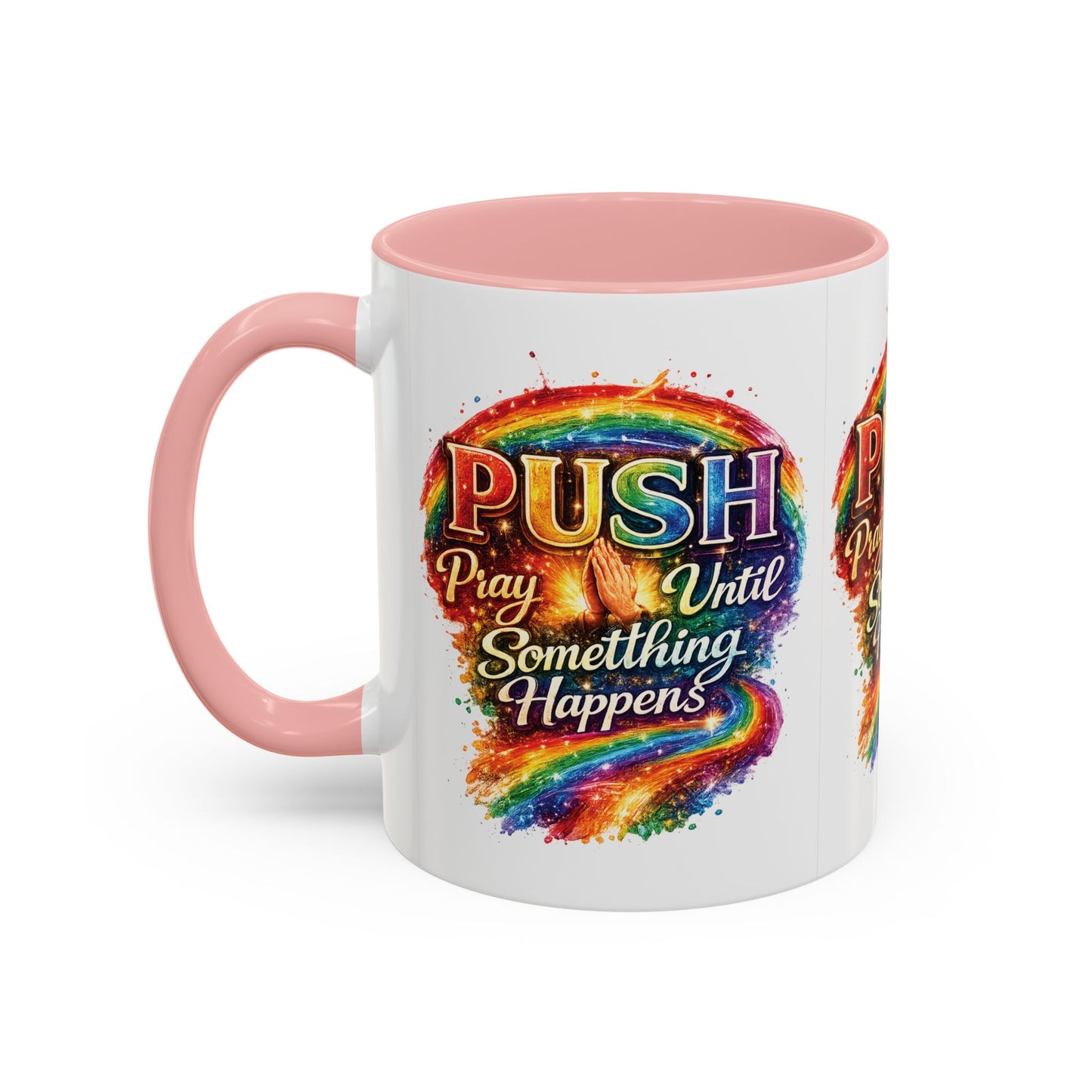 Rainbow Prayer Coffee Mug — Colorful Inspirational Accent Mug (11/15oz)