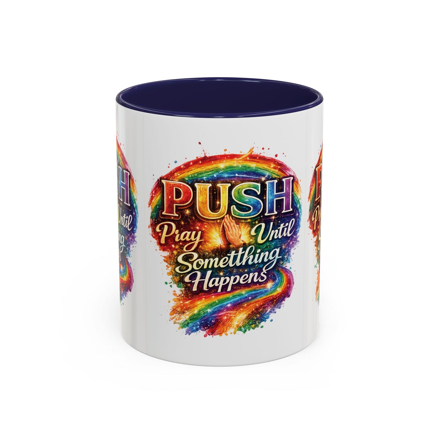 Rainbow Prayer Coffee Mug — Colorful Inspirational Accent Mug (11/15oz)