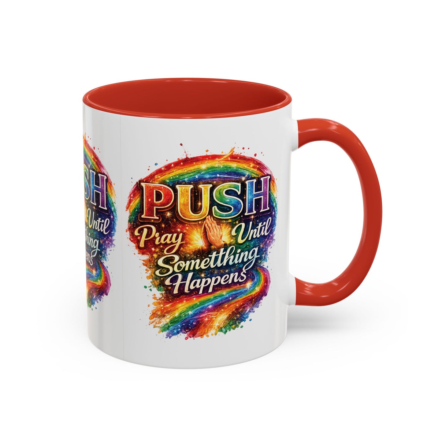 Rainbow Prayer Coffee Mug — Colorful Inspirational Accent Mug (11/15oz)