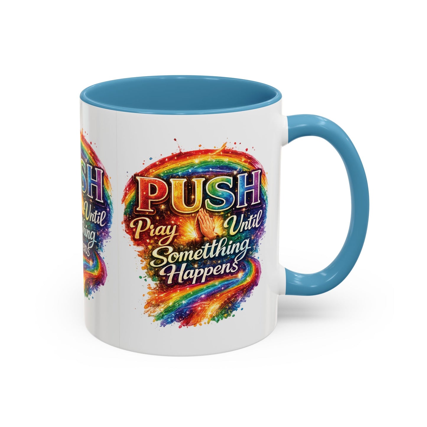 Rainbow Prayer Coffee Mug — Colorful Inspirational Accent Mug (11/15oz)