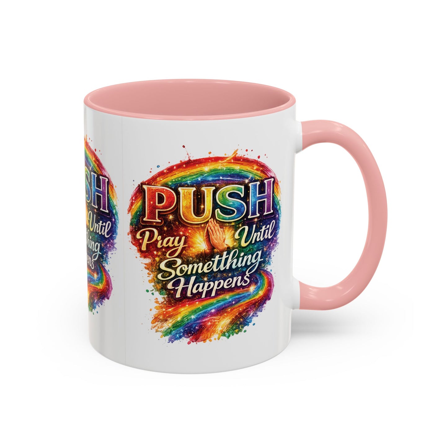 Rainbow Prayer Coffee Mug — Colorful Inspirational Accent Mug (11/15oz)